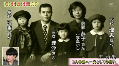 王貞治 嫁 再婚相手 最初の妻 娘